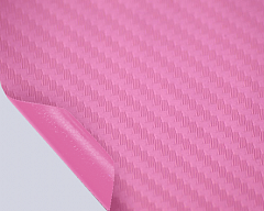 Пленка виниловая «carbon 3D» (розовый)