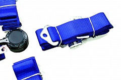 Ремни безопасности "TURBOTEMA" 4-х точечные, 2" ширина, быстросъемные (синие)